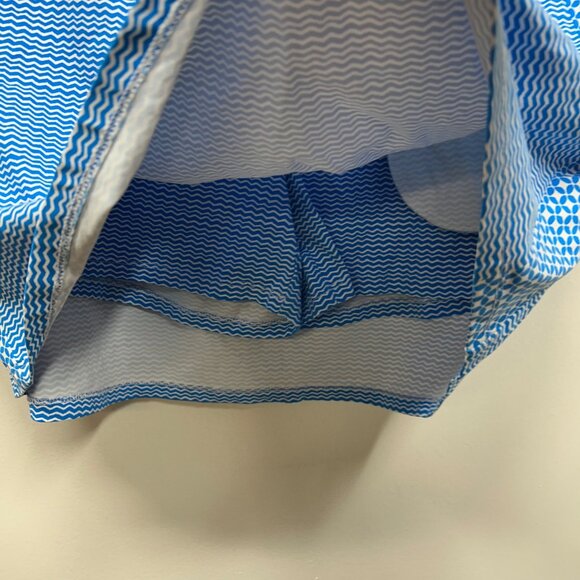 J. McLaughlin Blue White Athletic Skort With Side Pockets & Built-In Shorts  L - Picture 6 of 9